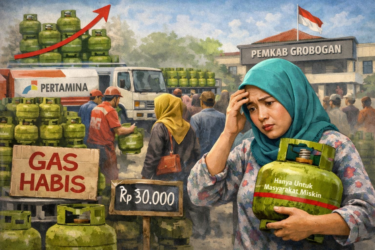 Gas Melon Langka dan Tembus Rp 30 Ribu, Pemkab Grobogan Minta Tambahan 201 Ribu Tabung