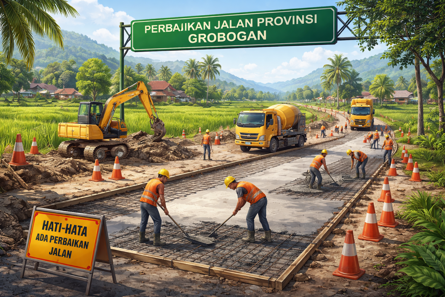 Pemprov Jateng Kucurkan Rp 7,4 Miliar, Infrastruktur Jalan Provinsi di Grobogan Mulai Berbenah