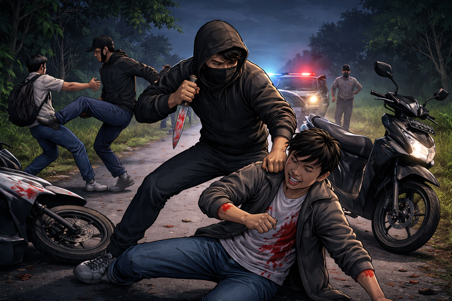 Dibacok Saat Disergap Begal, Pelajar 17 Tahun di Gubug Luka — Dua Pelaku Ditangkap Kurang dari 24 Jam